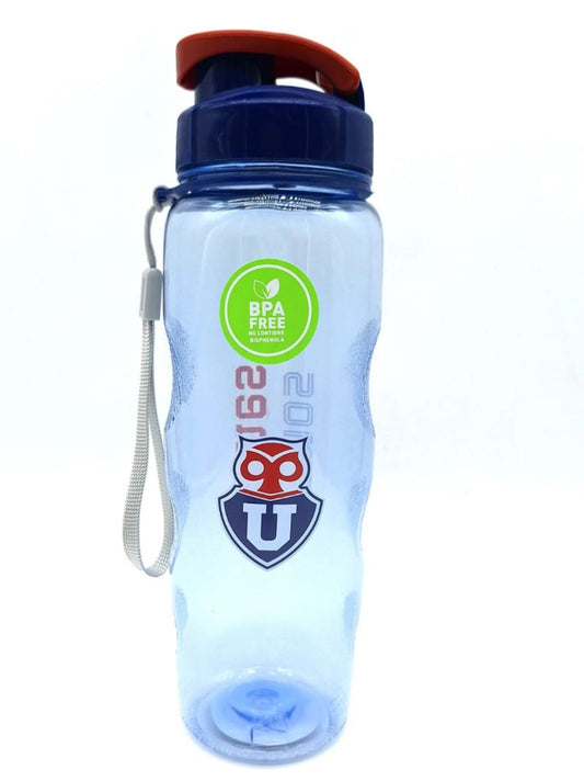 Botella plástica de agua Club Universidad de Chile