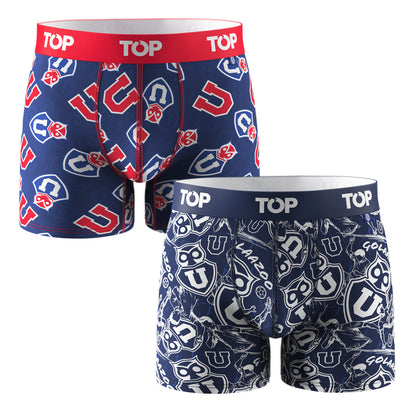 PACK 2 BOXER MEDIO ALGODÓN U. DE CHILE - HOMBRE
