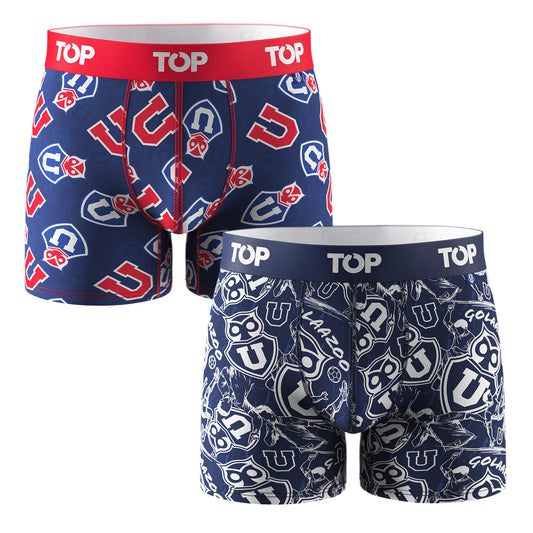 PACK 2 BOXER MEDIO ALGODÓN U. DE CHILE - HOMBRE