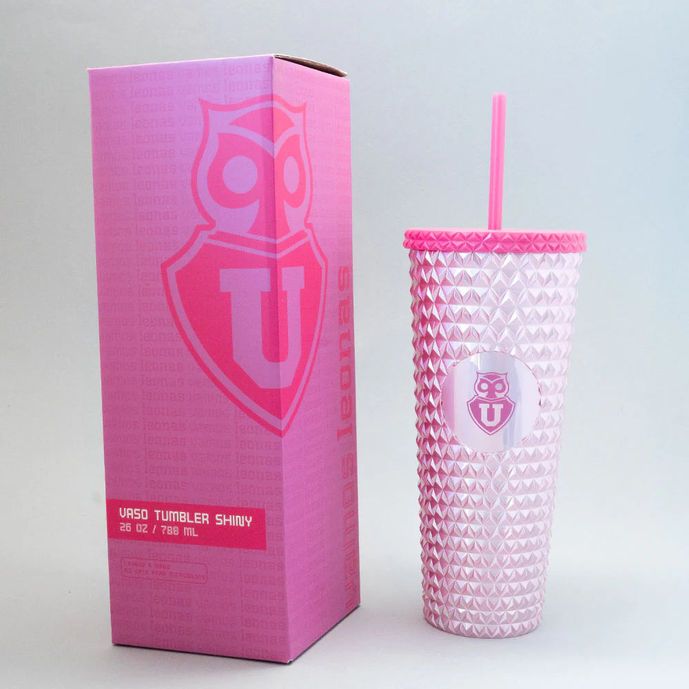 VASO TUMBLER SHINY ROSADO U DE CHILE