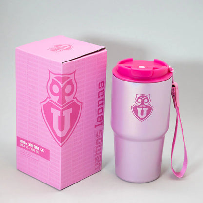 MUG TERMICO ROSADO U DE CHILE