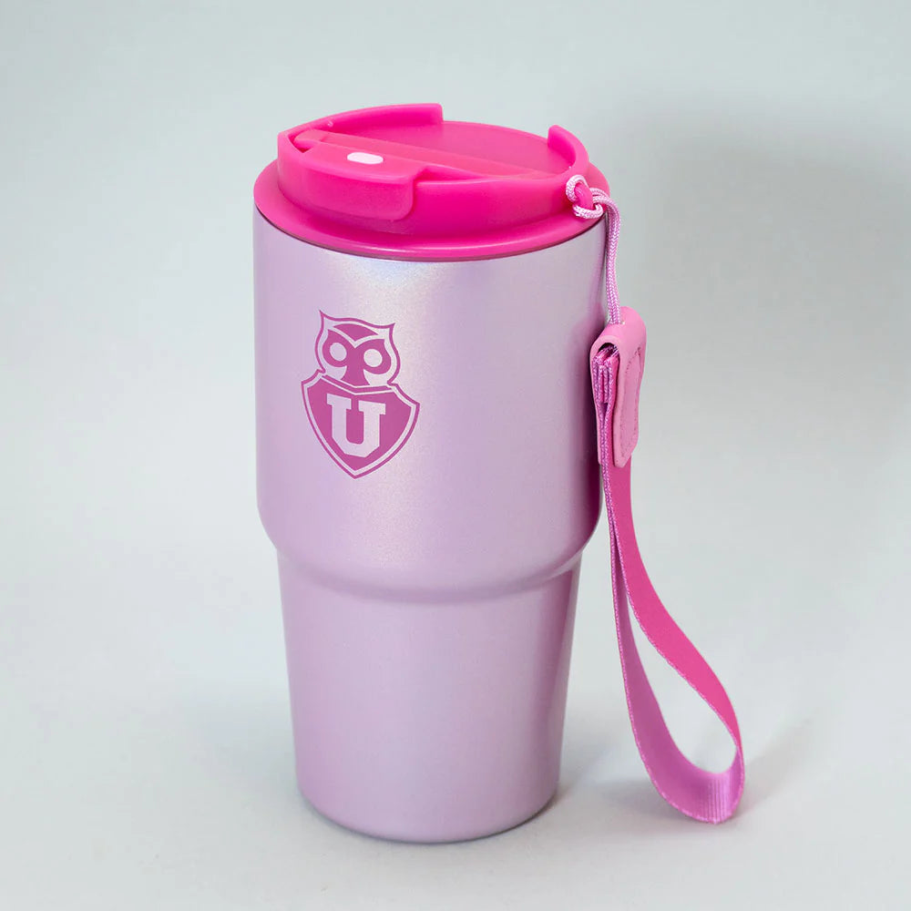 MUG TERMICO ROSADO U DE CHILE
