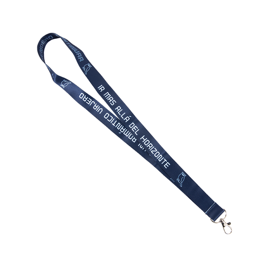 Lanyard Ser un romántico viajero Azul