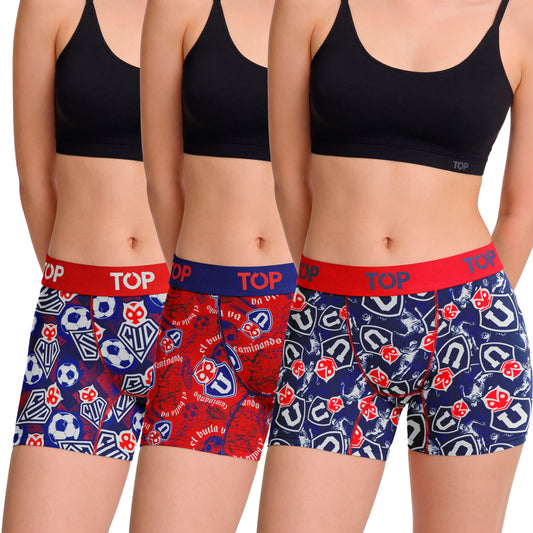 PACK 3 BOXER MEDIO ALGODON MUJER C1