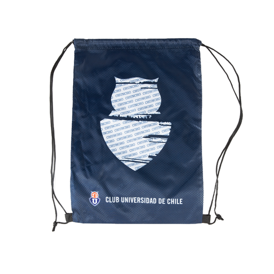 Morral azul emblema blanco