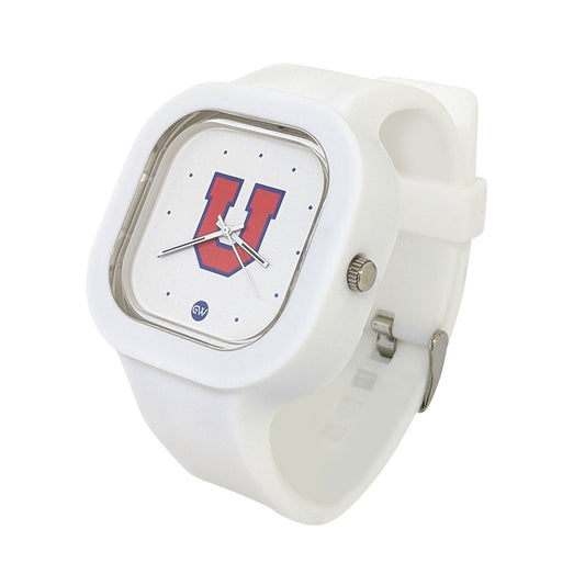 Reloj U de Chile correa blanca