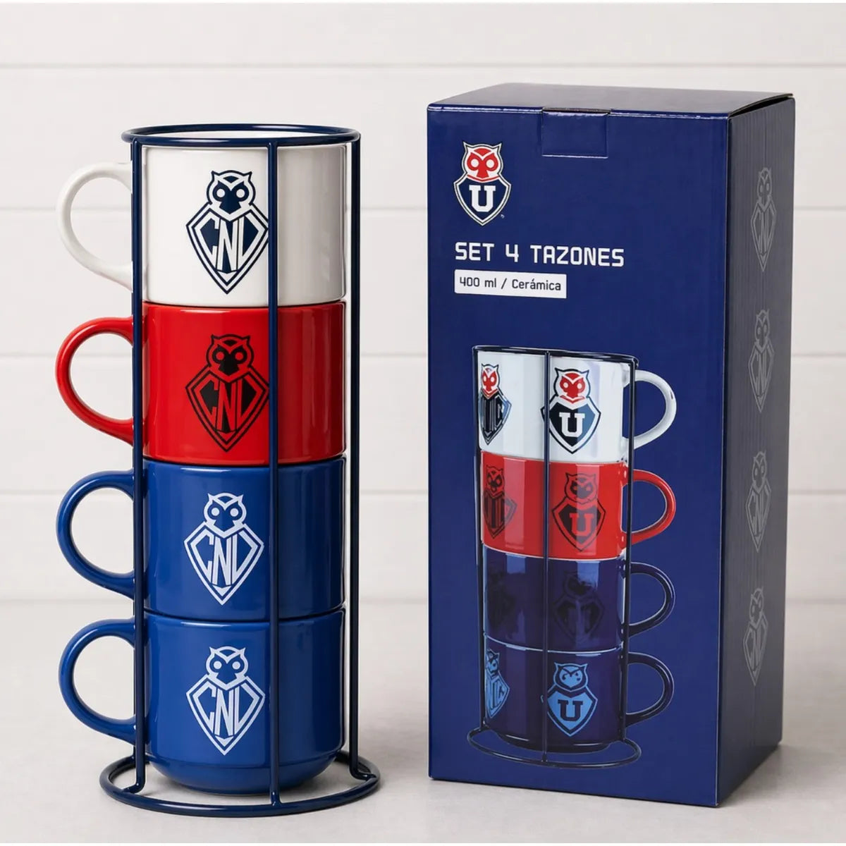 SET 4 TAZONES COLECCIÓN 400 ML U DE CHILE