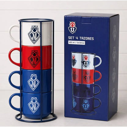 SET 4 TAZONES COLECCIÓN 400 ML U DE CHILE
