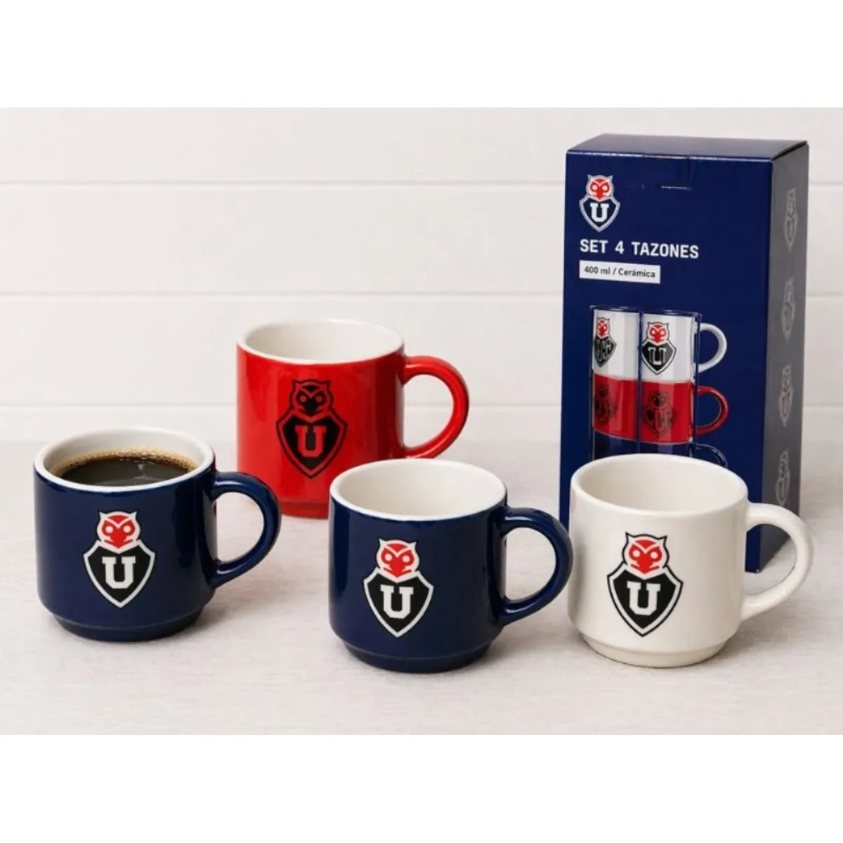 SET 4 TAZONES COLECCIÓN 400 ML U DE CHILE