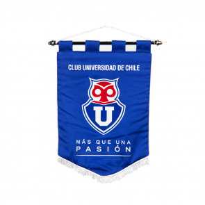 BANDERIN OFICIAL CLUB UNIVERSIDAD DE CHILE.